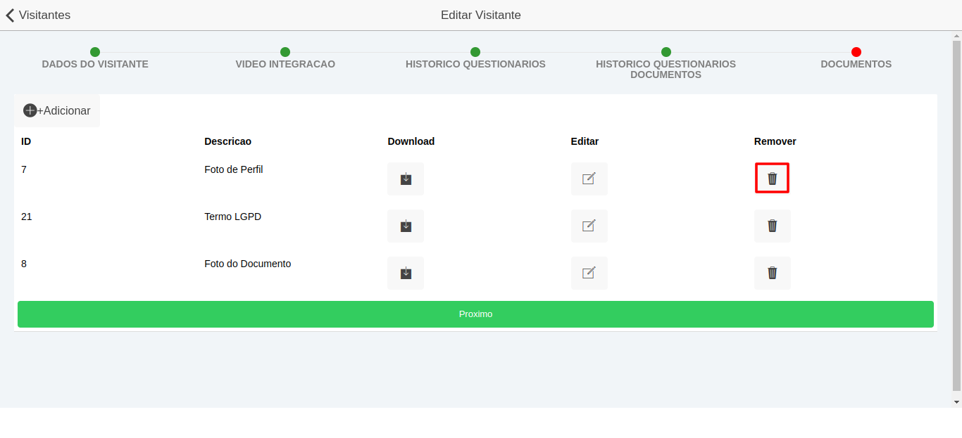Remover documento